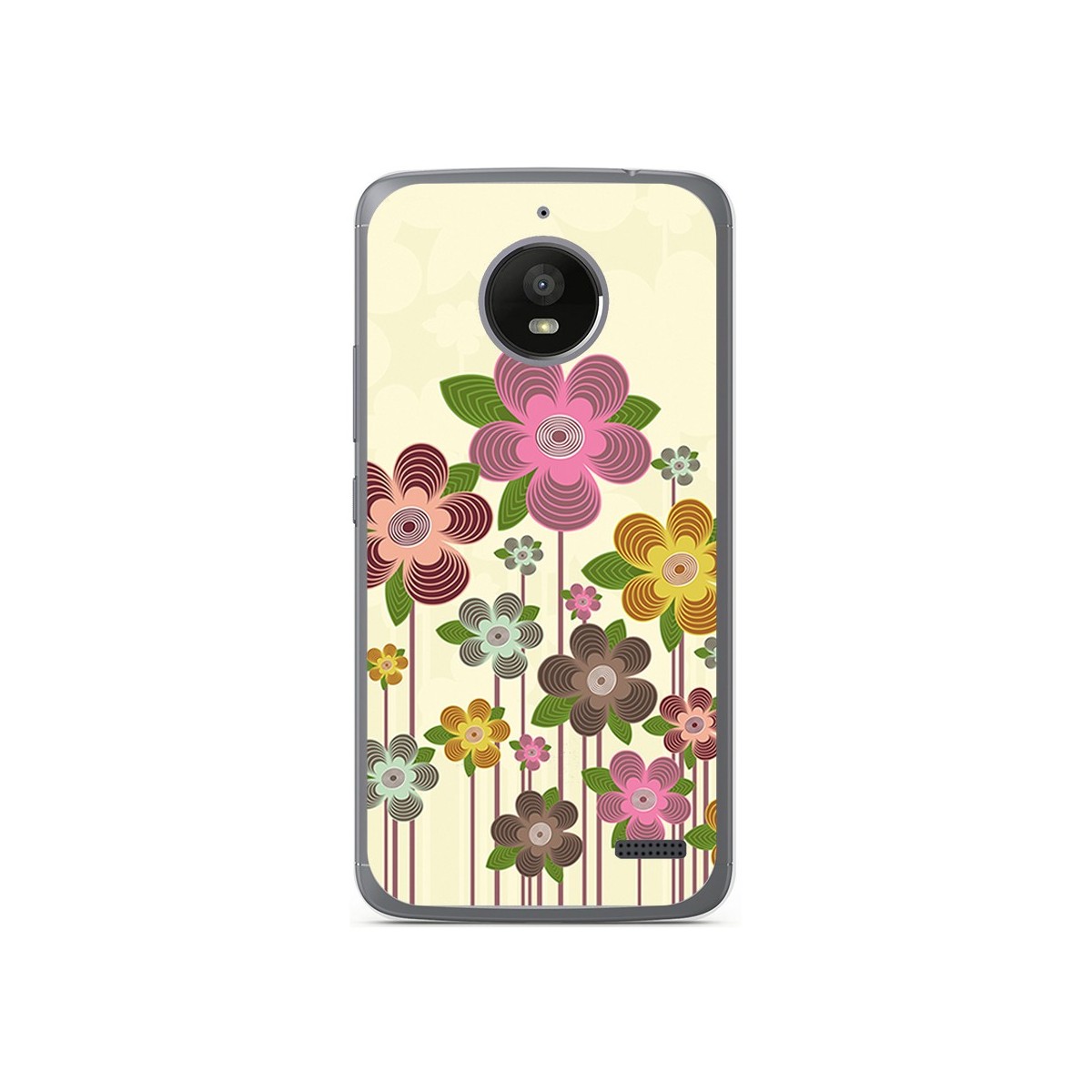Funda Gel Tpu para Motorola Moto E4 Diseño Primavera En Flor  Dibujos