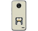 Funda Gel Tpu para Motorola Moto E4 Diseño Pingüino Dibujos