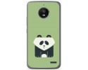 Funda Gel Tpu para Motorola Moto E4 Diseño Panda Dibujos