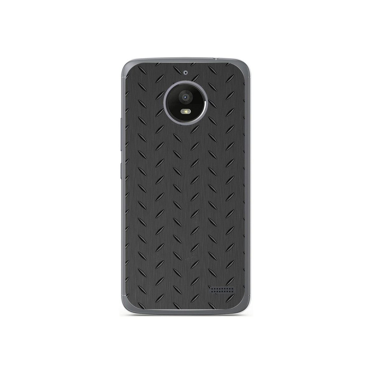 Funda Gel Tpu para Motorola Moto E4 Diseño Metal Dibujos