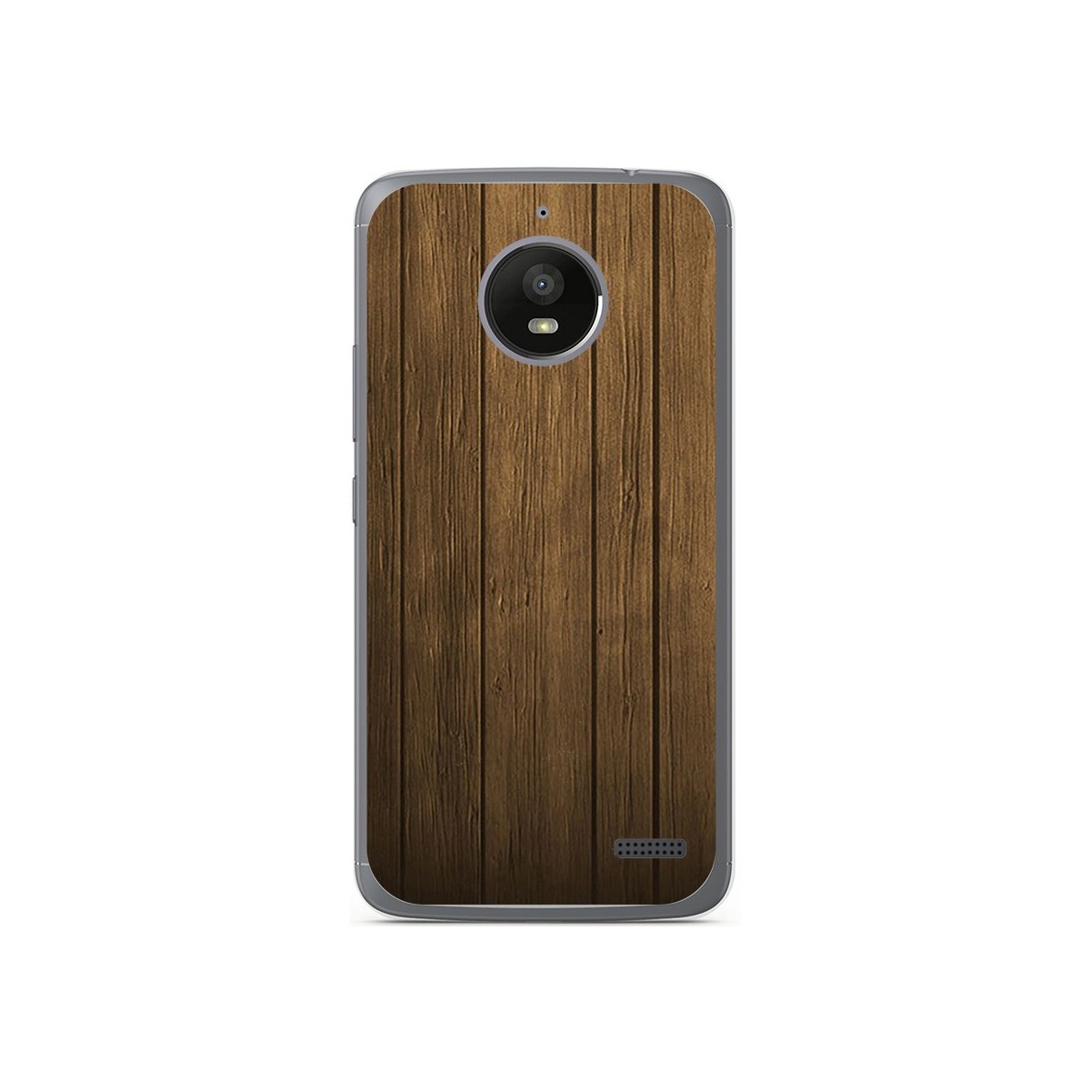 Funda Gel Tpu para Motorola Moto E4 Diseño Madera Dibujos