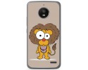 Funda Gel Tpu para Motorola Moto E4 Diseño Leon Dibujos