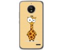 Funda Gel Tpu para Motorola Moto E4 Diseño Jirafa Dibujos