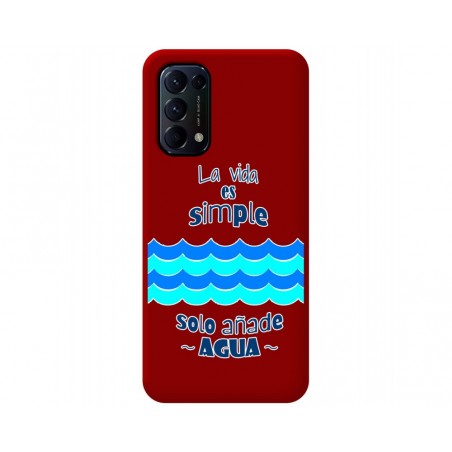 Funda Silicona Líquida Roja para Oppo Find X3 Lite 5G diseño Agua Dibujos