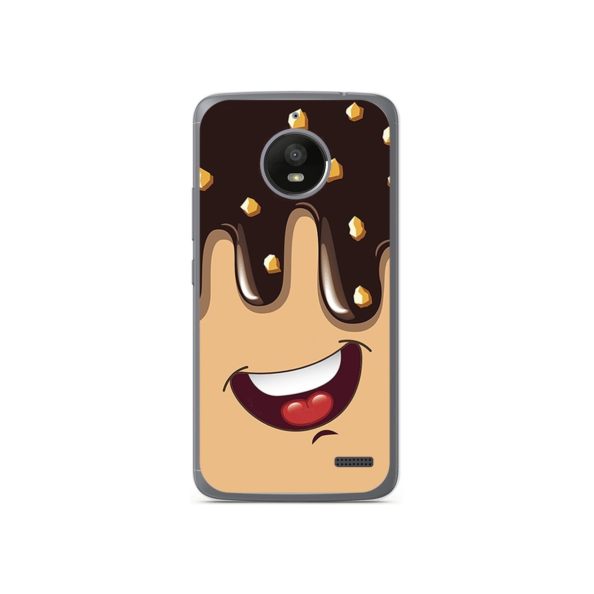 Funda Gel Tpu para Motorola Moto E4 Diseño Helado Chocolate Dibujos