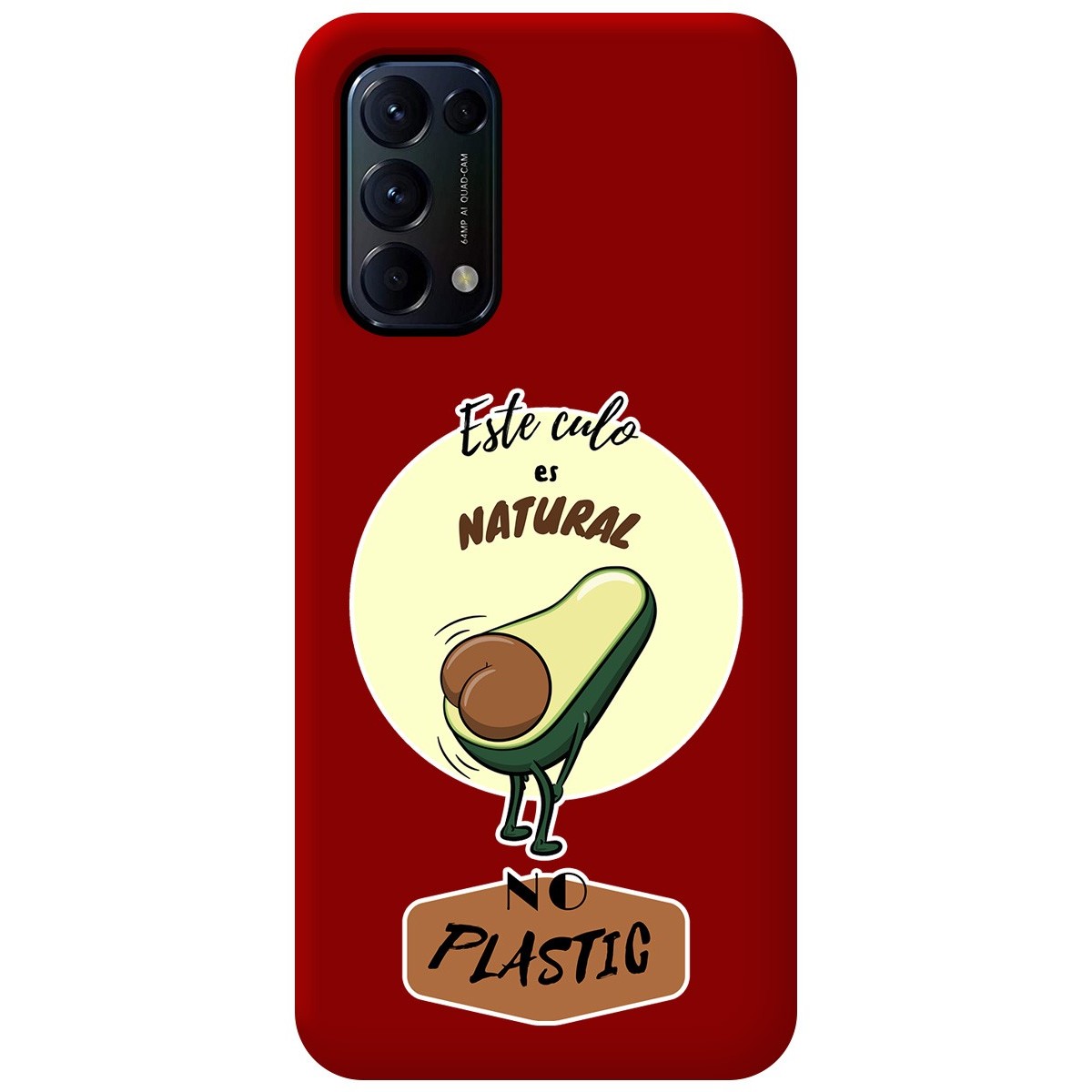 Funda Silicona Líquida Roja para Oppo Find X3 Lite 5G diseño Culo Natural Dibujos