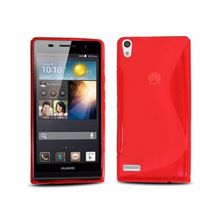 Funda Gel Tpu Huawei Ascend P6 S Line Color Roja