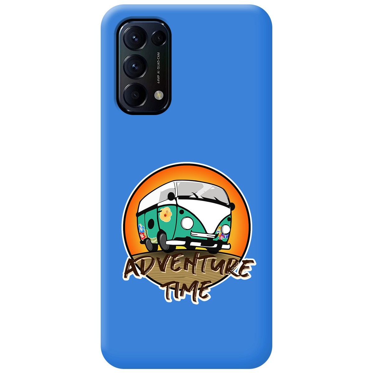 Funda Silicona Líquida Azul para Oppo Find X3 Lite 5G diseño Adventure Time Dibujos