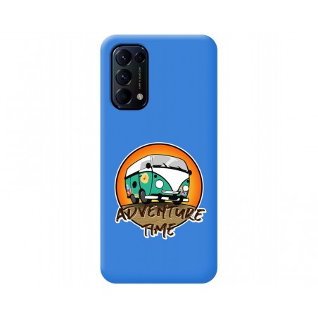 Funda Silicona Líquida Azul para Oppo Find X3 Lite 5G diseño Adventure Time Dibujos