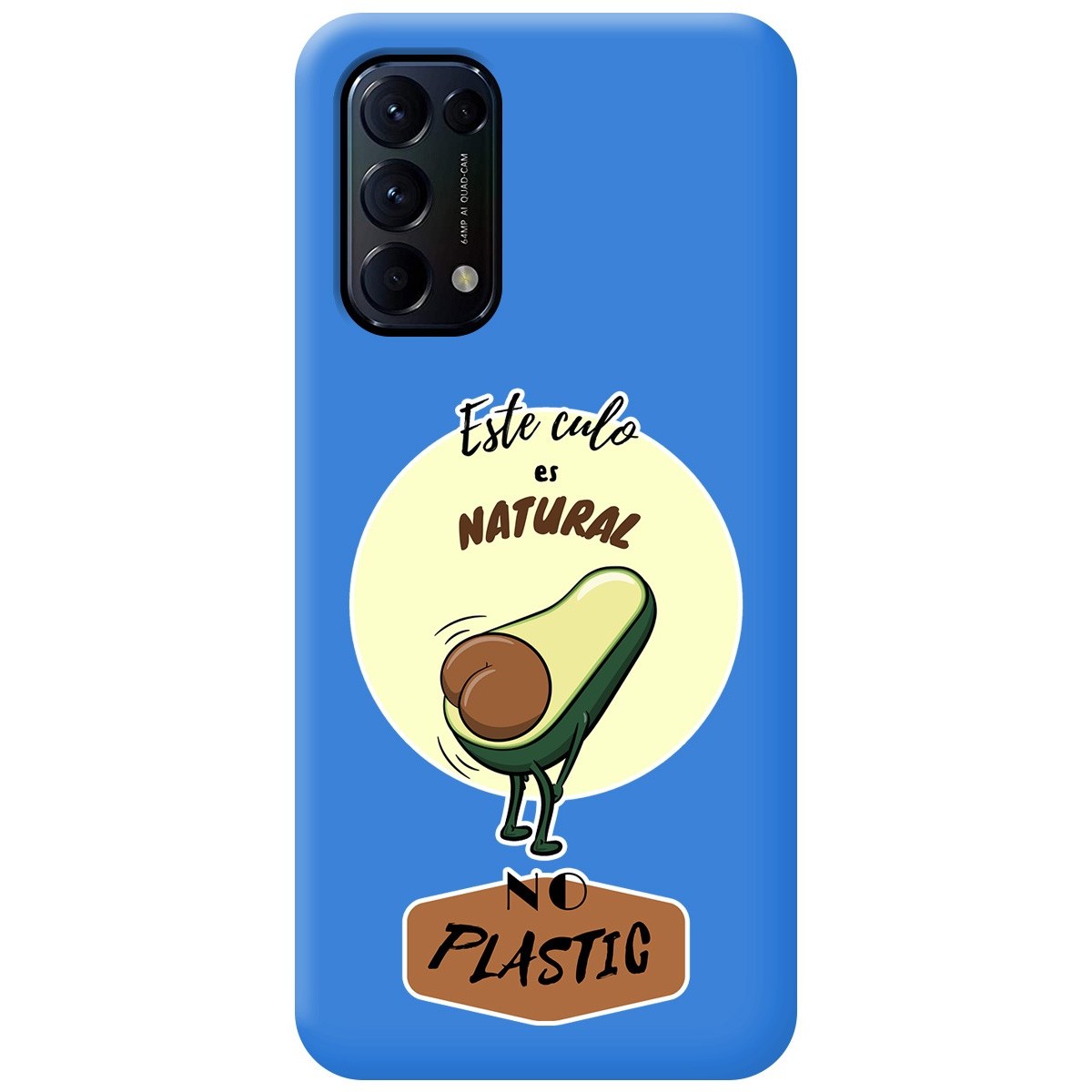 Funda Silicona Líquida Azul para Oppo Find X3 Lite 5G diseño Culo Natural Dibujos