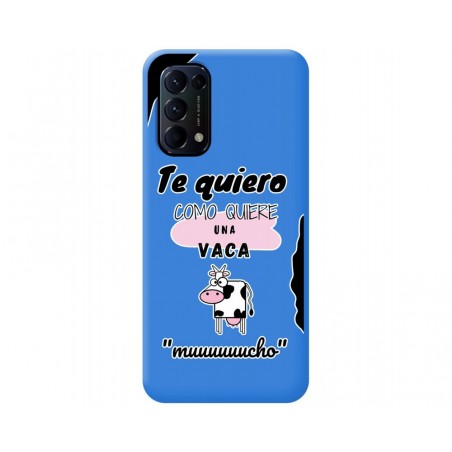 Funda Silicona Líquida Azul para Oppo Find X3 Lite 5G diseño Vaca Dibujos