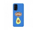 Funda Silicona Líquida Azul para Oppo Find X3 Lite 5G diseño Vegan Life Dibujos