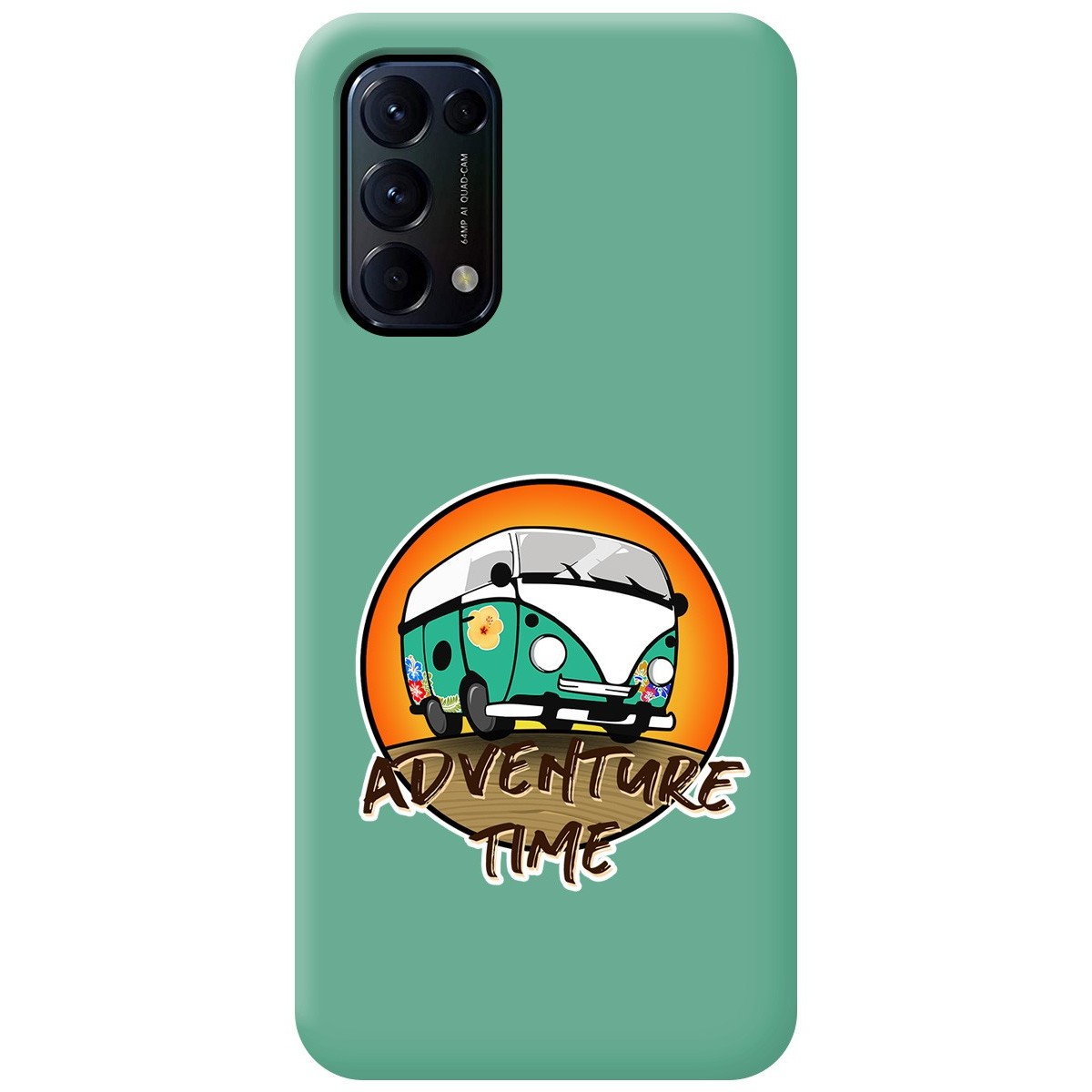 Funda Silicona Líquida Verde para Oppo Find X3 Lite 5G diseño Adventure Time Dibujos
