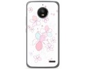 Funda Gel Tpu para Motorola Moto E4 Diseño Flores Minimal Dibujos