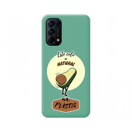 Funda Silicona Líquida Verde para Oppo Find X3 Lite 5G diseño Culo Natural Dibujos