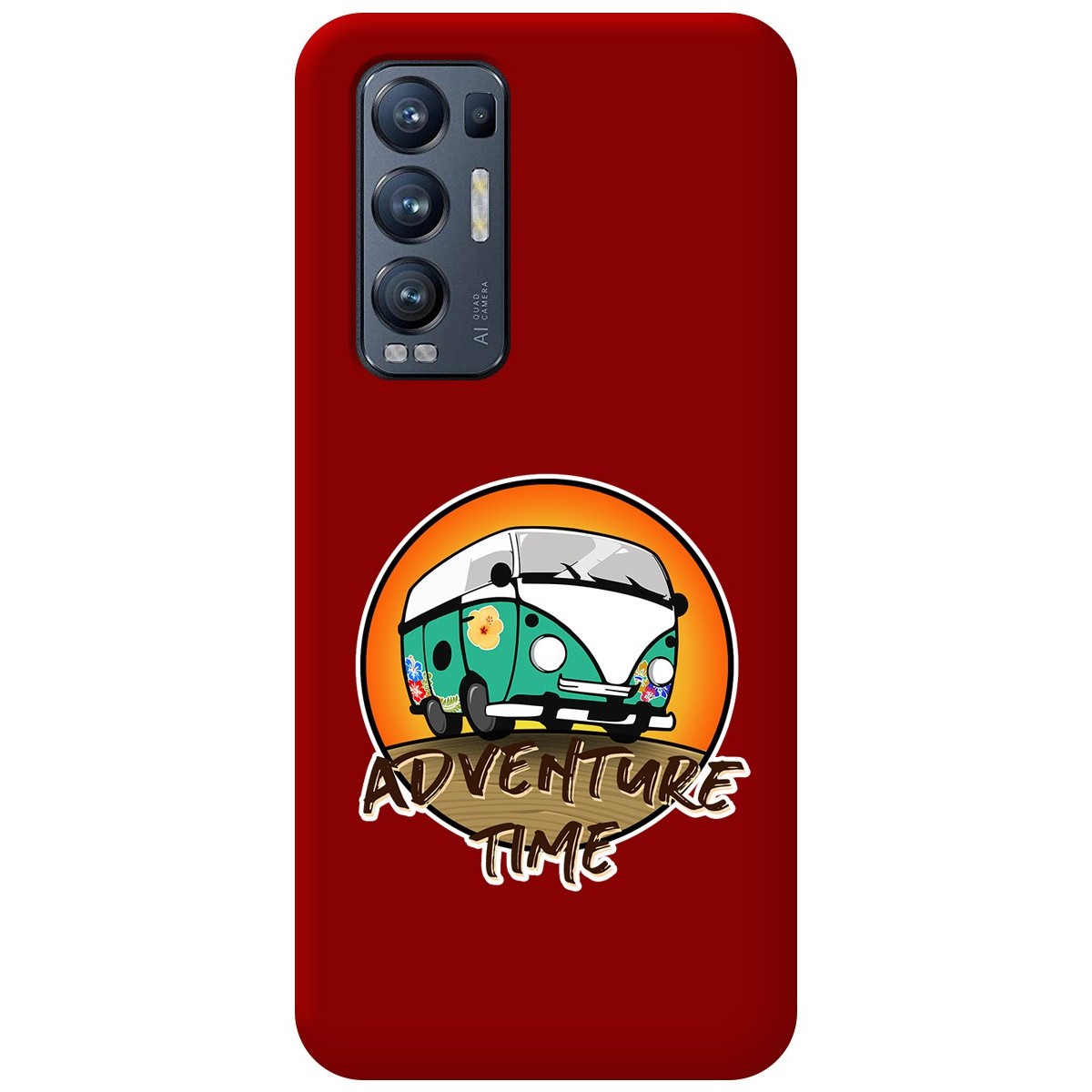 Funda Silicona Líquida Roja para Oppo Find X3 Neo 5G diseño Adventure Time Dibujos