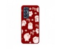 Funda Silicona Líquida Roja para Oppo Find X3 Neo 5G diseño Cerdos Dibujos