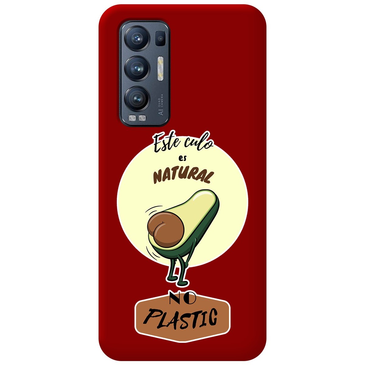 Funda Silicona Líquida Roja para Oppo Find X3 Neo 5G diseño Culo Natural Dibujos
