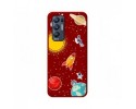 Funda Silicona Líquida Roja para Oppo Find X3 Neo 5G diseño Espacio Dibujos