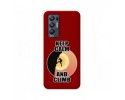 Funda Silicona Líquida Roja para Oppo Find X3 Neo 5G diseño Hombre Escalada Dibujos