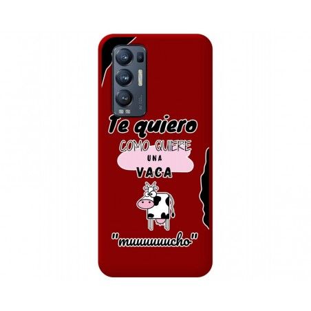 Funda Silicona Líquida Roja para Oppo Find X3 Neo 5G diseño Vaca Dibujos