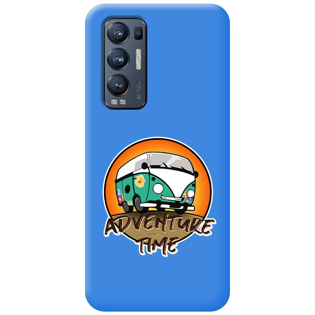 Funda Silicona Líquida Azul para Oppo Find X3 Neo 5G diseño Adventure Time Dibujos