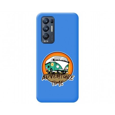 Funda Silicona Líquida Azul para Oppo Find X3 Neo 5G diseño Adventure Time Dibujos