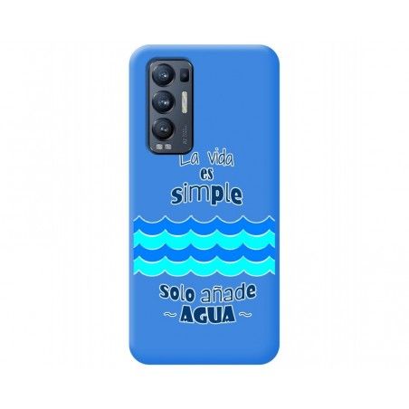 Funda Silicona Líquida Azul para Oppo Find X3 Neo 5G diseño Agua Dibujos