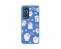 Funda Silicona Líquida Azul para Oppo Find X3 Neo 5G diseño Cerdos Dibujos