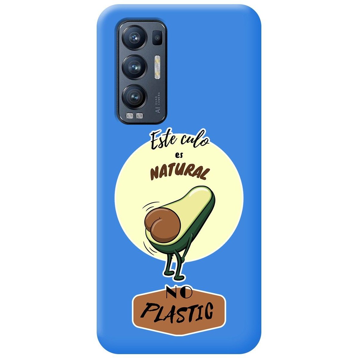 Funda Silicona Líquida Azul para Oppo Find X3 Neo 5G diseño Culo Natural Dibujos