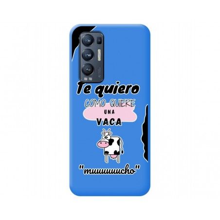Funda Silicona Líquida Azul para Oppo Find X3 Neo 5G diseño Vaca Dibujos