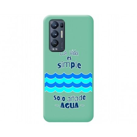 Funda Silicona Líquida Verde para Oppo Find X3 Neo 5G diseño Agua Dibujos
