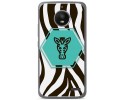 Funda Gel Tpu para Motorola Moto E4 Diseño Cebra Dibujos