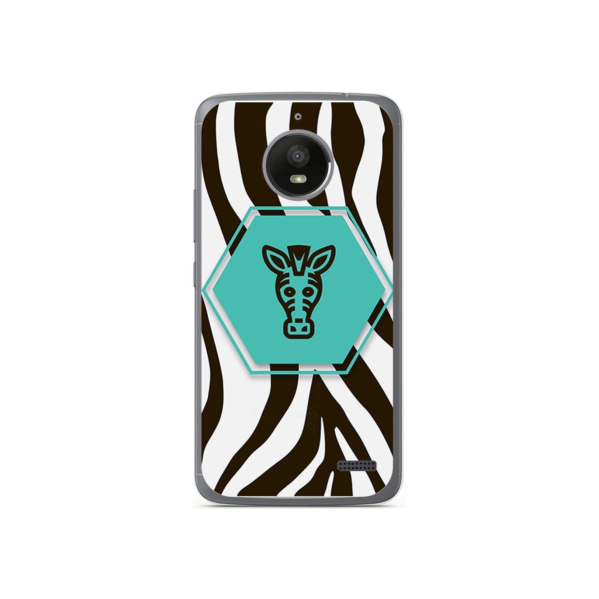 Funda Gel Tpu para Motorola Moto E4 Diseño Cebra Dibujos