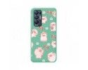 Funda Silicona Líquida Verde para Oppo Find X3 Neo 5G diseño Cerdos Dibujos