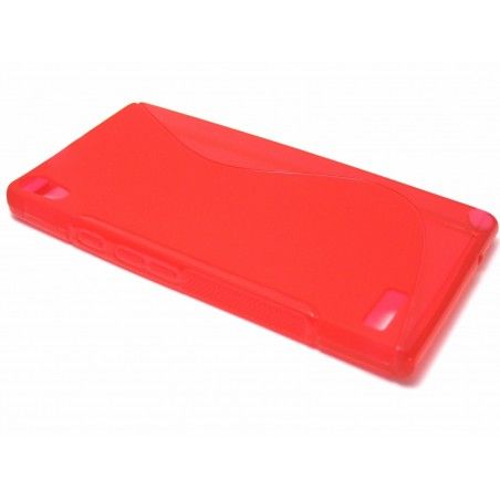 Funda Gel Tpu Huawei Ascend P6 S Line Color Roja