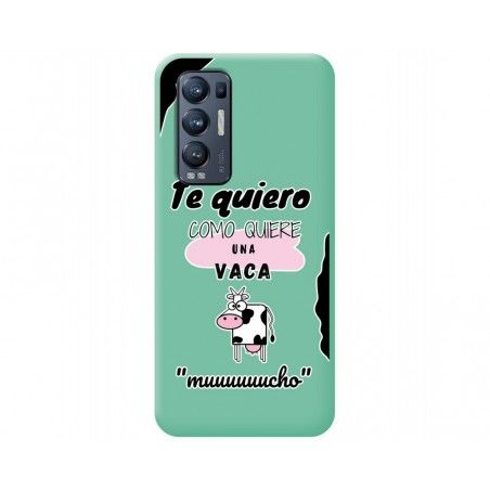 Funda Silicona Líquida Verde para Oppo Find X3 Neo 5G diseño Vaca Dibujos
