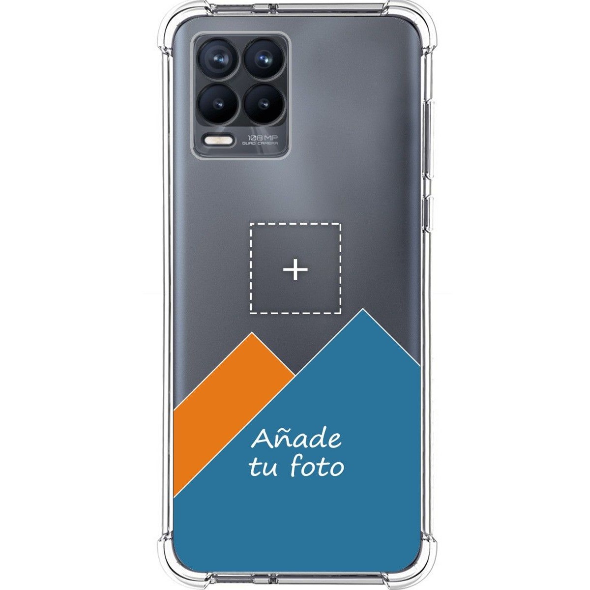 Personaliza tu Funda Silicona Anti-Golpes Transparente con tu Fotografía para Realme 8 4G / 8 Pro personalizada