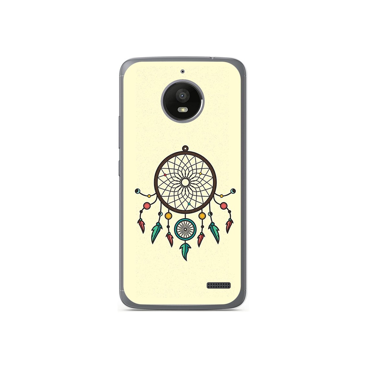 Funda Gel Tpu para Motorola Moto E4 Diseño Atrapasueños Dibujos