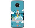 Funda Gel Tpu para Motorola Moto E4 Diseño Cohete Dibujos