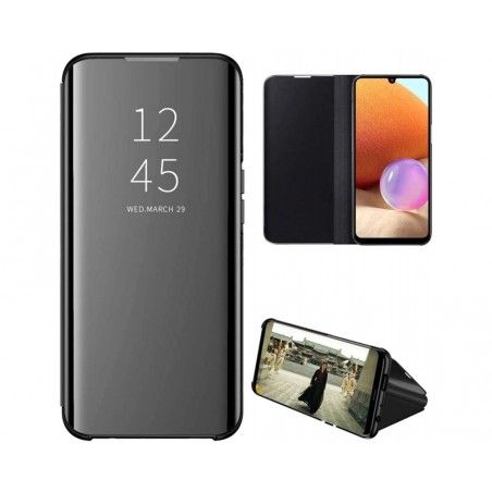 Funda Flip Cover Clear View para Samsung Galaxy A32 5G color Negra
