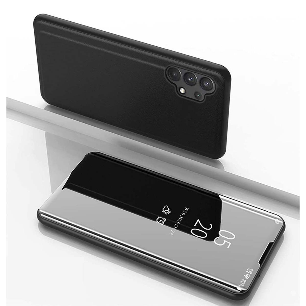 Funda Flip Cover Clear View para Samsung Galaxy A32 5G color Negra