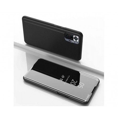 Funda Flip Cover Clear View para Xiaomi Redmi Note 10 Pro color Negra