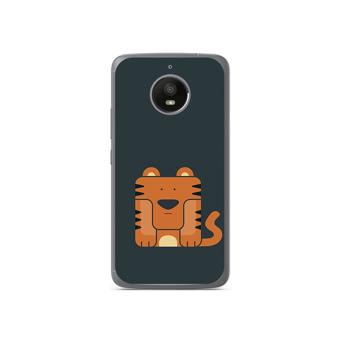 Funda Gel Tpu para Motorola Moto E4 Plus Diseño Tigre Dibujos