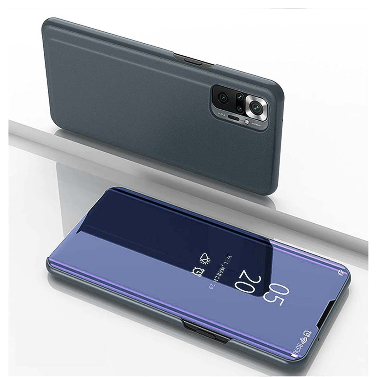 Funda Flip Cover Clear View para Xiaomi Redmi Note 10 Pro color Azul