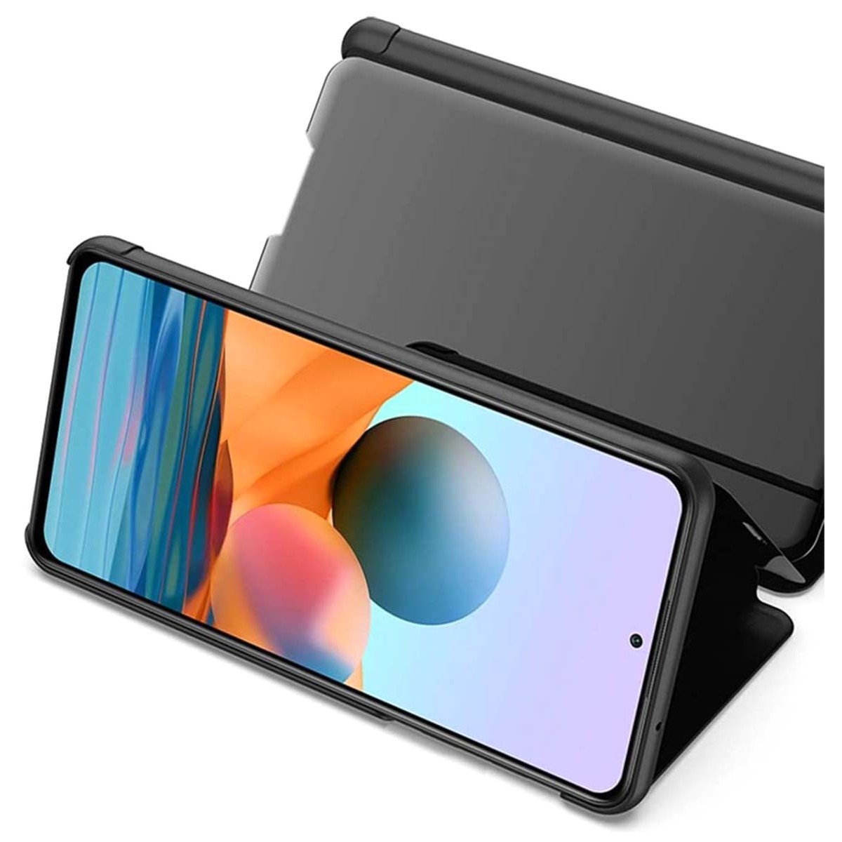 Funda Flip Cover Clear View para Xiaomi Redmi Note 10 Pro color Azul