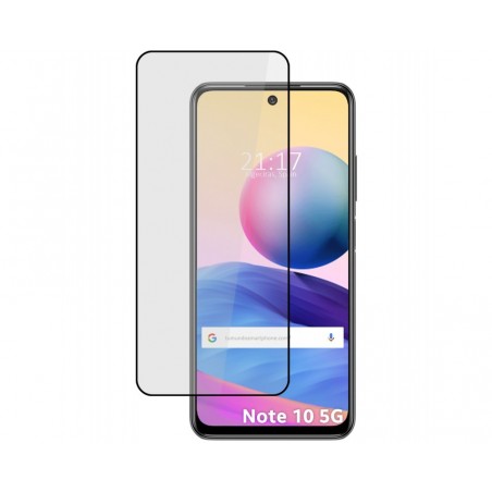 Protector Cristal Templado Completo 5D Full Glue Negro para Xiaomi Redmi Note 10 5G / Poco M3 Pro 5G