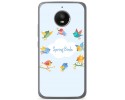 Funda Gel Tpu para Motorola Moto E4 Plus Diseño Spring Birds Dibujos