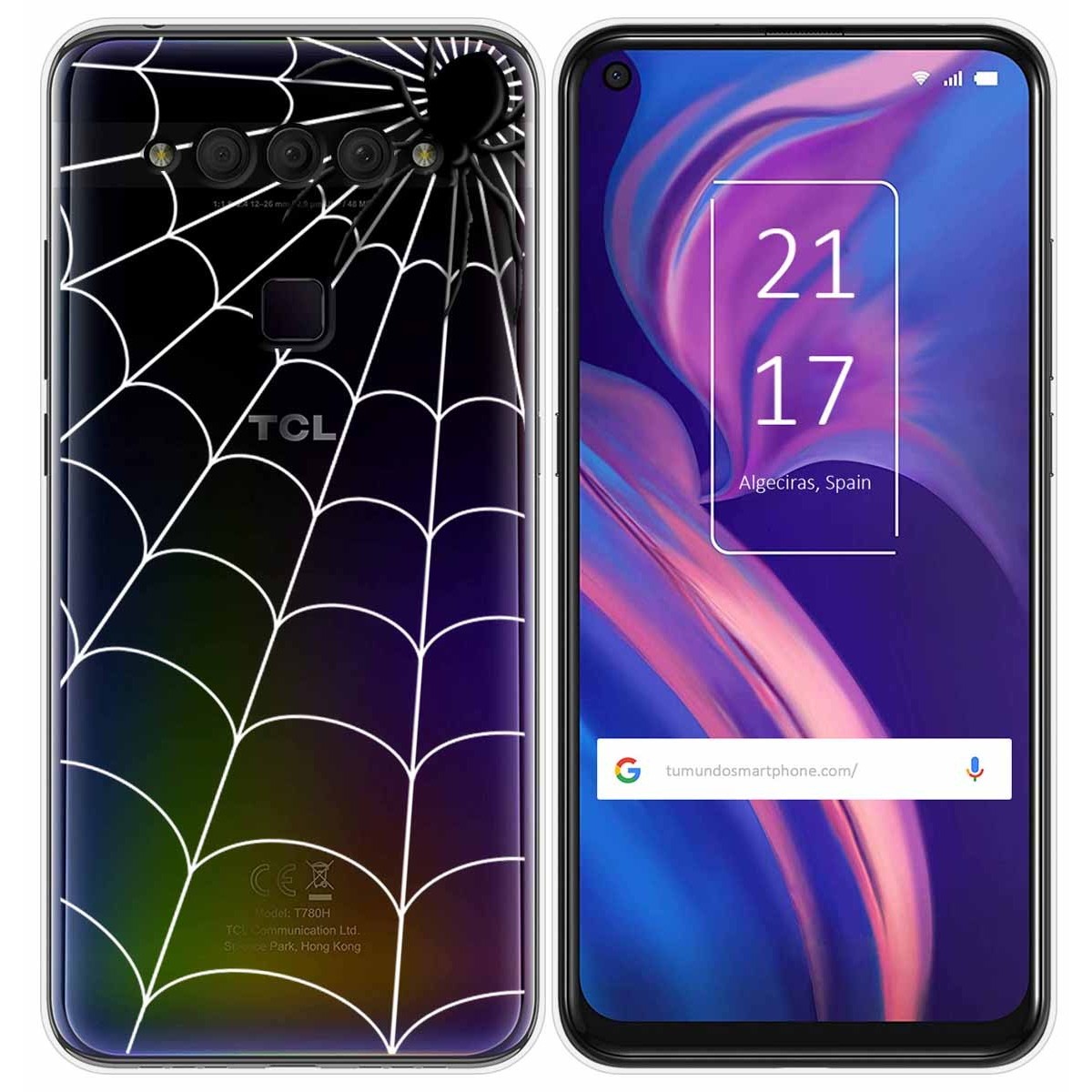 Funda Gel Transparente para TCL Plex diseño Araña Dibujos