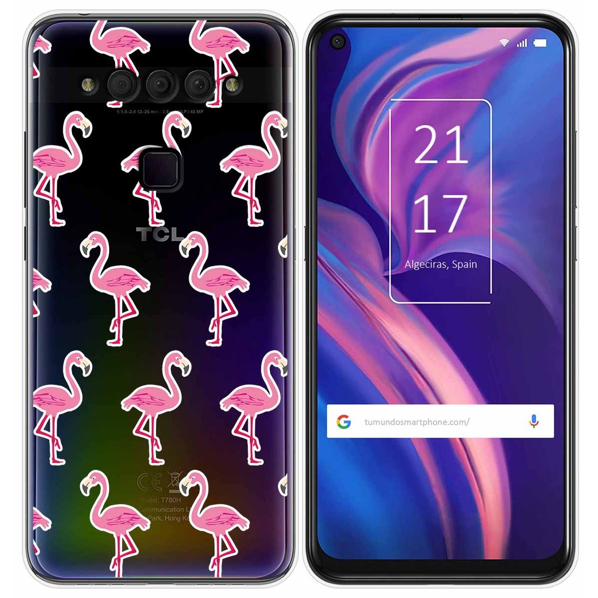 Funda Gel Transparente para TCL Plex diseño Flamenco Dibujos